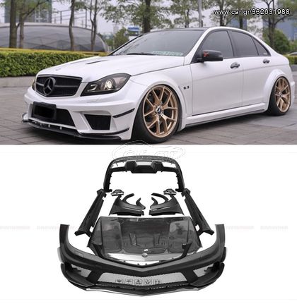 Mercedes Benz W204 C Class Sedan 2012-2014 Body kit Black series  