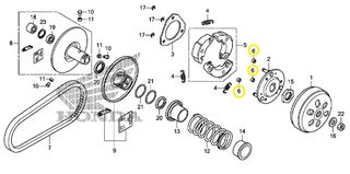 Οδηγός Σιαγώνων Φυγοκεντρικού Honda SCV.100 Lead 22804148000