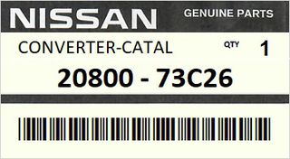 Καταλύτης  NISSAN 200SX S14 1994-1996 - 100NX B13 1990-1994 ENGINE SR20DE GA16DE #2080073C26