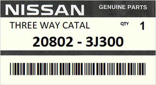 Καταλύτης  NISSAN PRIMERA P11 1996-2002 ENGINE GA16DE #208023J300
