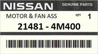 Βεντιλατέρ ψυγείου μηχανής NISSAN ALMERA N15 1995-2000 ENGINE GA14DE GA16DE 1 MOTOR #214814M400