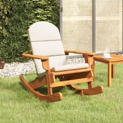 Καρέκλα Κουνιστή Adirondack με Μαξιλάρια από Μασίφ Ξύλο Ακακίας 360036