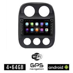 JEEP COMPASS 2009-2016 Android οθόνη αυτοκίνητου 4GB με GPS WI-FI (ηχοσύστημα αφής 8" ιντσών OEM Youtube Playstore MP3 USB Radio Bluetooth Mirrorlink εργοστασιακή, 4x60W, Navi)