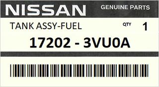 Ρεζερβουάρ καυσίμου NISSAN NOTE E12 2013-2016 ENGINE H12DE #172023VU0A