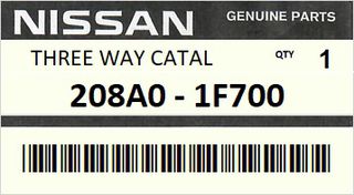 Καταλύτης  NISSAN MICRA K11 2000-2003 ENGINE CGA3DE 1400 #208A01F700