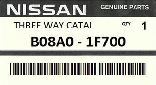 Καταλύτης  NISSAN MICRA K11 2000-2001 ENGINE CG10DE CGA3DE #B08A01F700