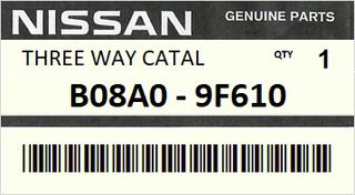Καταλύτης  NISSAN PRIMERA P11 2001-2002 ENGINE QG16DE QG18DE #B08A09F610