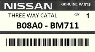 Καταλύτης  NISSAN ALMERA N16 2001-2002 ENGINE QG15DE QG18DE #B08A0BM711