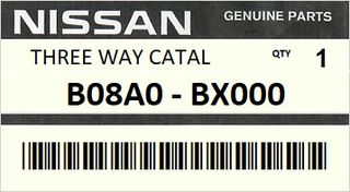 Καταλύτης  NISSAN MICRA K11 2002-2004 ENGINE CG10DE CG12DE CGA3DE #B08A0BX000