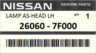 Φανάρι εμπρόσθιο αριστερό NISSAN TERRANO R20 1996-1997 ENGINE  #260607F000