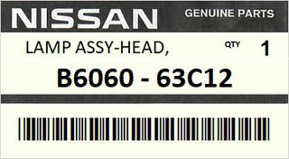 Φανάρι εμπρόσθιο αριστερό NISSAN SUNNY N14 SLX 1990-1995 ENGINE  #B606063C12