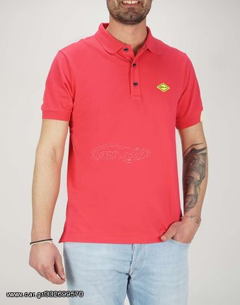 Replay Ανδρική Βαμβακερή Μπλούζα Polo Ροζ Regular Fit (M3540A.000.20623-897) (100% Βαμβάκι)