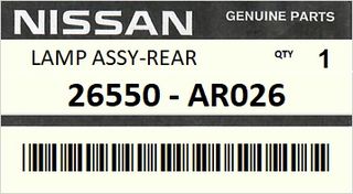 Φανάρι πίσω δεξιό NISSAN INFINITI Q45 F50 USA 2001-2004 ENGINE  #26550AR026