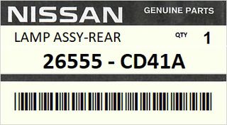 Φανάρι πίσω αριστερό NISSAN 350Z Z33 2003-2007 ENGINE  #26555CD41A