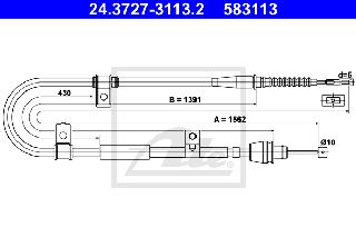 ΝΤΙΖΑ ΧΕΙΡΟΦΡΕΝΟΥ  ΔΕΞΙΑ ΜΕ  ABS    ELANTRA  2000-2006 MHR-11536 597702D340