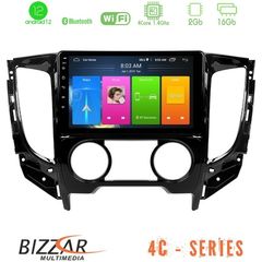 Bizzar 4C Series Mitsubishi L200 2016> & Fiat Fullback (Manual A/C) 4Core Android12 2+16GB Navigation Multimedia Tablet 9"