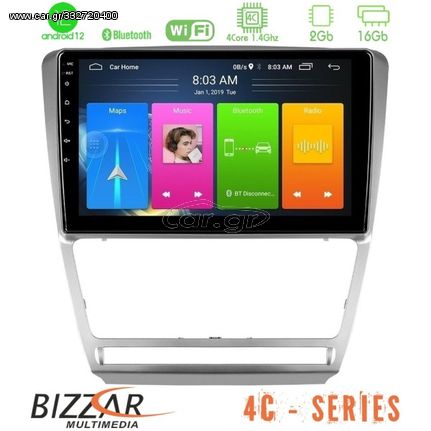 Bizzar 4C Series Skoda Octavia 5 4Core Android12 2+16GB Navigation Multimedia Tablet 10
