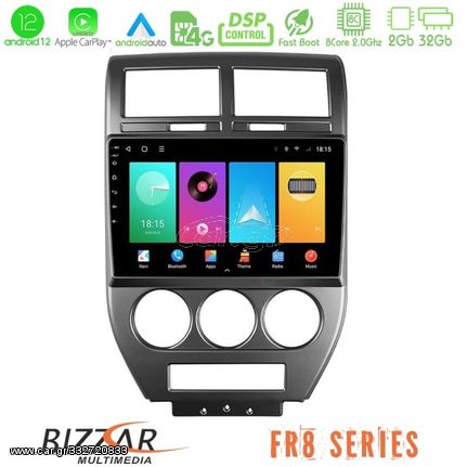 Bizzar FR8 Series Jeep Compass/Patriot 2007-2008 8core Android 11 2+32GB Navigation Multimedia Tablet 9"