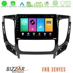 Bizzar FR8 Series Mitsubishi L200 2016> & Fiat Fullback (Auto A/C) 8core Android 11 2+32GB Navigation Multimedia Tablet 9"