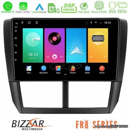 Bizzar FR8 Series Subaru Forester 8core Android12 2+32GB Navigation Multimedia Tablet 9"