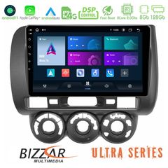 Bizzar Ultra Series Honda Jazz 2002-2008 (Manual A/C) 8core Android11 8+128GB Navigation Multimedia Tablet 9"