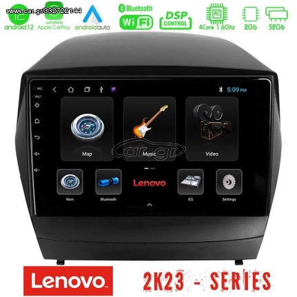 Lenovo Car Pad Hyundai IX35 Auto A/C 4Core Android12 2+32GB Navigation Multimedia Tablet 9"