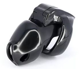 Prison Male Chastity Cage, Black-thumb-2