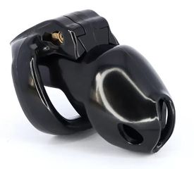 Prison Male Chastity Cage, Black-thumb-1