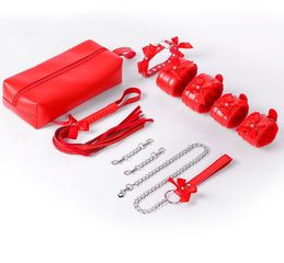 Good Girl BDSM Set, 4 Pieces with Storage Bag, Red