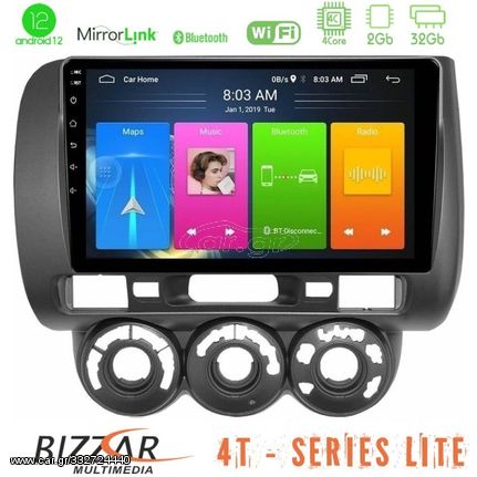 Bizzar 4T Series Honda Jazz 2002-2008 (Manual A/C) 4Core Android12 2+32GB Navigation Multimedia Tablet 9"