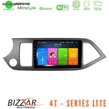 Bizzar 4T Series Kia Picanto 4Core Android12 2+32GB Navigation Multimedia Tablet 9" U-LVB-KI0611
