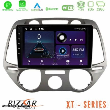 Bizzar XT Series Hyundai i20 2009-2012 Manual A/C 4Core Android12 2+32GB Navigation Multimedia Tablet 9"