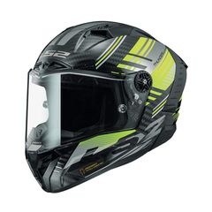 ΚΡΑΝΟΣ FULL FACE FF805 THUNDER CARBON VOLT BLACK H-V YELLOW ECE 22.06 | LS2