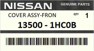 Αντλία λαδιού - Καθρέφτης μηχανής NISSAN MICRA K11 2010-2015 ENGINE HR12DE 5SPEED #135001HC0B