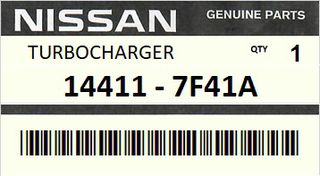 Turbo/Τουρμπίνα NISSAN TERRANO R20 2002-2006 ENGINE TD27TI #144117F41A