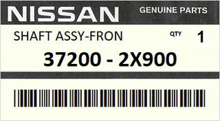 Εμπρός άξονας κίνησης NISSAN TERRANO R20 1993-2006 ENGINE TD27T KA24E ZD30  #372002X900