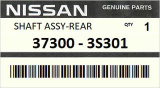Πίσω άξονας κίνησης NISSAN NAVARA D22 1998-2008 ENGINE KA24E #373003S301