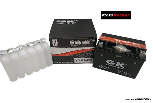 Μπαταρία GK YTX9-BS κλειστού τύπου-υγρά +- (152-87-107) XT-600