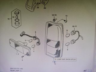 ΦΑΝΟΣ ΠΙΣΩ ΑΡΙΣΤΕΡΑ ΓΝΗΣΙΟ (ΓΩΝΙΑΣ) SUZUKI JIMNY 1998-2018 (36275-81A00)