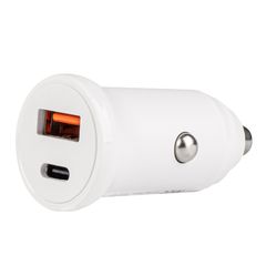 ΦΟΡΤΙΣΤΗΣ ΑΝΑΠΤΗΡΑ 12/24V ΜΕ 2 ΘΥΡΕΣ USB/USB-C 20W/3A ΤΑΧΕΙΑΣ ΦΟΡΤΙΣΗΣ ΛΕΥΚΟΣ PCH PRO-07 AMIO