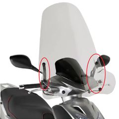 Στηρίγματα A6106A_Βάσεις παρμπριζ AGILITY 125-200 R16+ '14-16 KYMCO GIVI