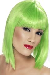 Neon Glam Wig Green