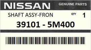 Ημιαξόνιο εμπρός αριστερό NISSAN ALMERA N16 2000-2006 ENGINE YD22DDT #391015M400