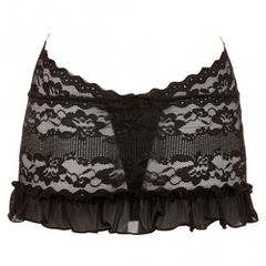 Black Lace Dress With Chains-thumb-6