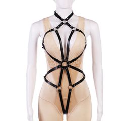 Women Bodysuit Eco Leather Harness System