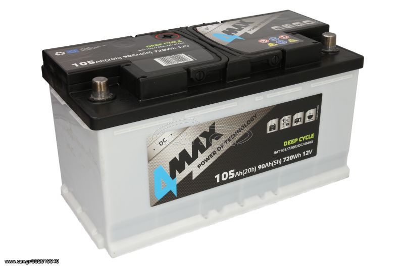 Μπαταρία Αυτοκινήτου 4MAX 105Ah DEEP-CYCLE