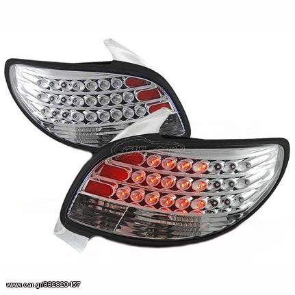 Πισινά Φανάρια Set Για Peugeot 206 98-07 Led Χρωμίου Reliable Auto Parts