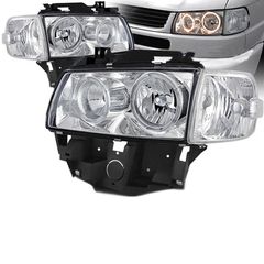 Μπροστινά Φανάρια Set Για Vw T4 96-03 Angel Eyes Χρωμίου H7/H7 Depo