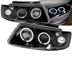 Μπροστινά Φανάρια Set Για Vw Passat 3B 96-00 Angel Eyes & Led Μαύρα H1/H1 Sonar