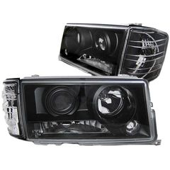 Μπροστινά Φανάρια Set Για Mercedes-Benz 190E/D W201 82-93 Projectors Μαύρα H7/H1/H1 Με Ρυθμιστή Αέρος Eagle Eyes